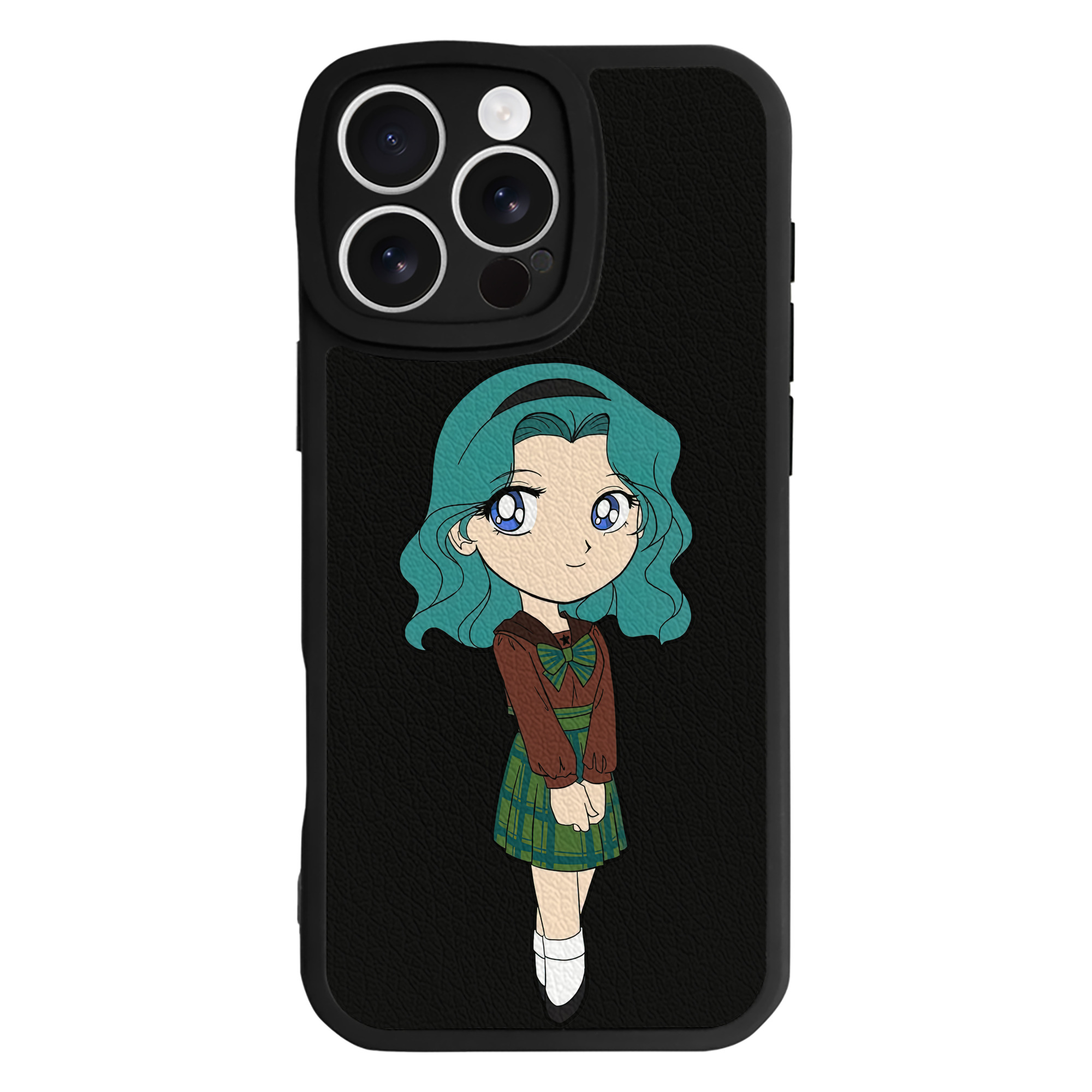 （画像用） 美少女戦士セーラームーン 海王 みちる（かいおう みちる） Sailor Moon Kaiou Michiru 【iPhone 16シリーズ対応】シリコンスマホケース（レザー調） 材質：シリコン